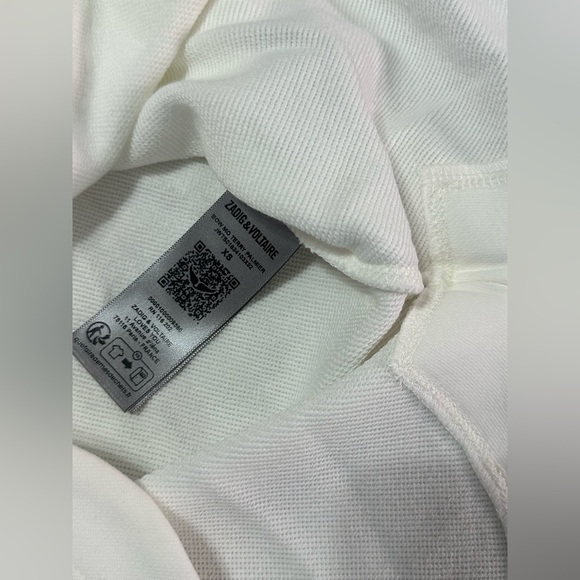 NWT Zadig & Voltaire Bow Mo Terry Palmier Judo Tee M Crewneck - Picture 7 of 9